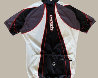 Maillot de ciclismo Spectra M: negro, rojo y blanco - 3 bolsillos traseros