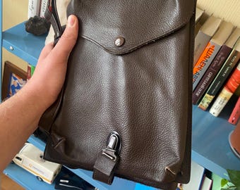 Vintage militaire leren tas 1978 bruine militaire tas USSR
