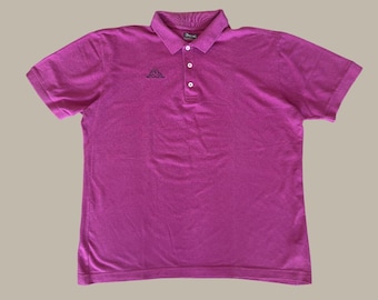 Polo Kappa Magenta Rosa XXXL 3XL para Hombre, Camiseta Deportiva Casual de Manga Corta