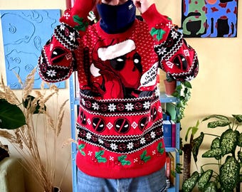 Marvel Deadpool kersttrui – kersttrui, grappige lelijke kersttrui, stripcadeau