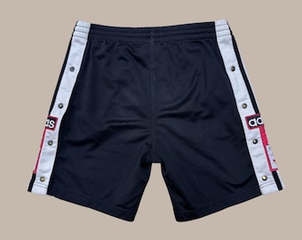 Adidas Shorts Black White Red Logo 3-Stripes Retro Streetwear D152 F128