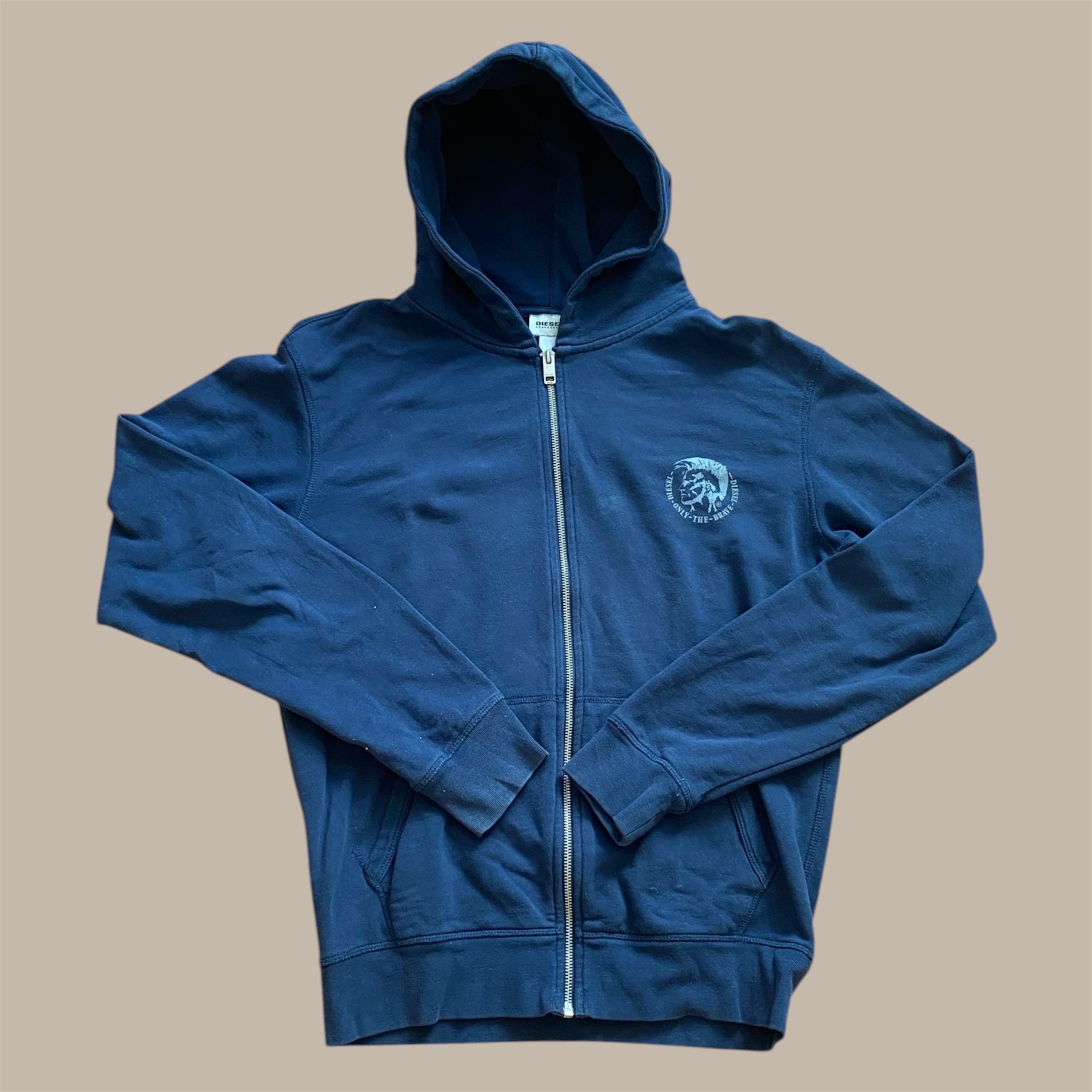 トップス Vintage Zip Sweat Hoodie 2 NAVY Drop Shoulder Zip Hoodie - Vintage Navy