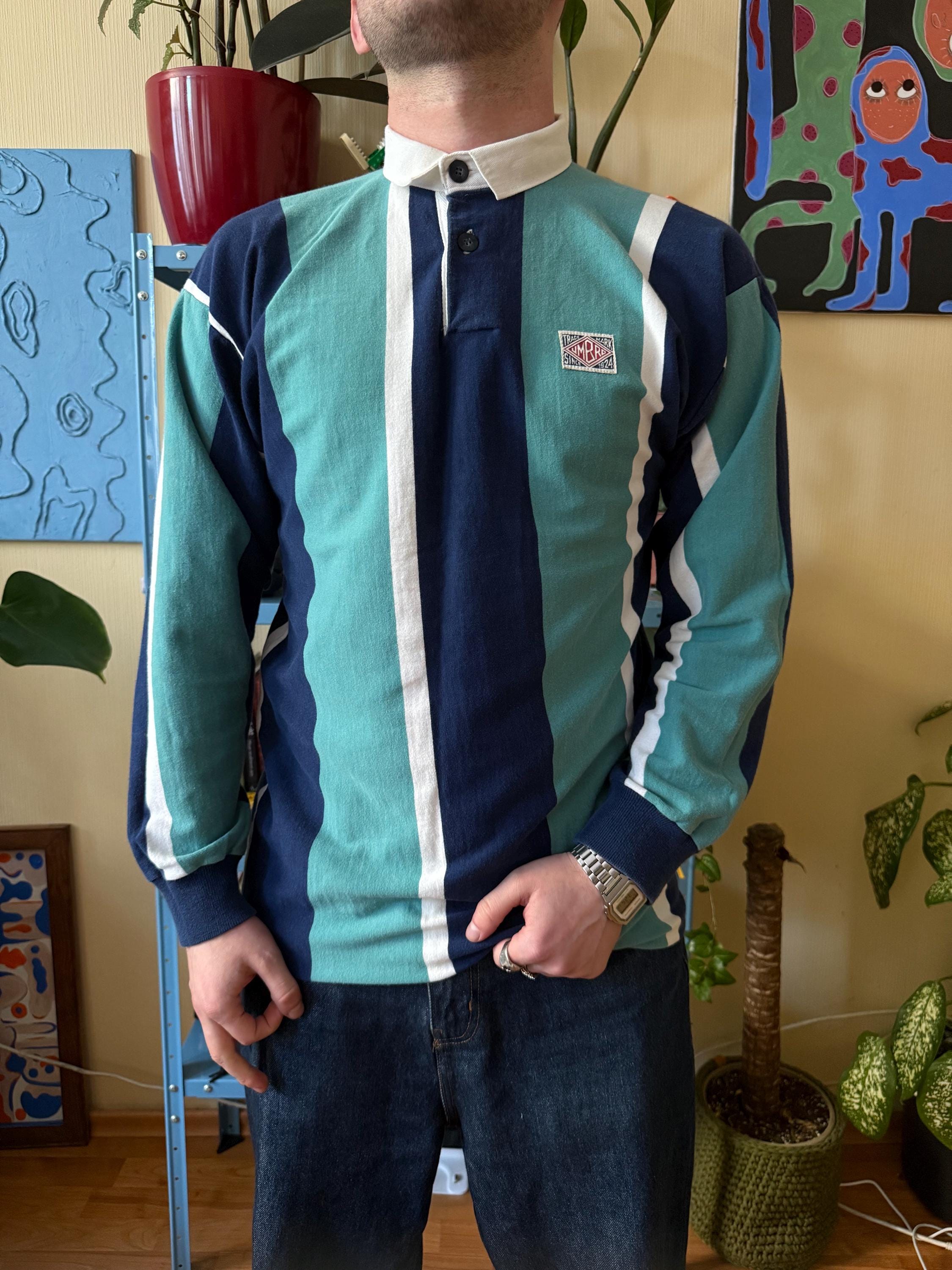 Chemise Vintage Umbro - Modèle Maillot Homme XL, Bleu, Logo, Années 90 | Occasion