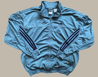 Vintage retro Adidas-jas, grijs, maat L