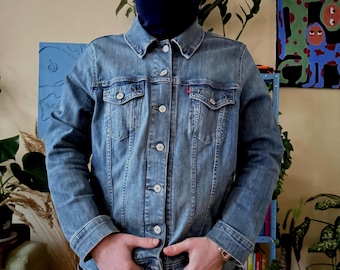 Levi's truckerjack vintage retro denim jeansjas met studs blauwe metalen sterren