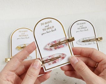 Om te hebben en om vast te houden – Haarspeldjes bruiloft, goudzilver vlokken bruidsaccessoires, cadeau bruidsmeisje, huwelijksfeestcadeaus, bruidsfeestgunsten