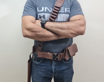 Star wars Leather  Mandalorian Holster Belt Mando Holster Belt Mandalorian Blaster HolsterGenuine Leather Star Wars Costume Accessory