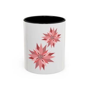 Floral Accent Coffee Mug - Perfect for Coffee Lovers, Gift for Her, Home Décor, Office Mug, Floral Design