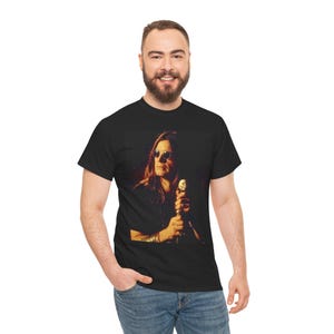 Prince of Darkness - Unisex Heavy Cotton Tee, Gothic Shirt, Dark Fashion Top, Occult Clothing, Halloween Graphic Tee