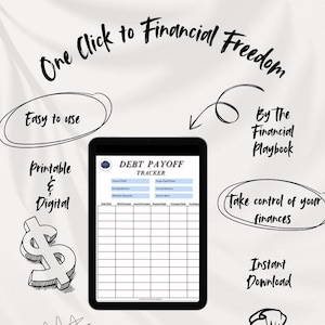 Debt Payoff Tracker | Printable Financial Spreadsheet