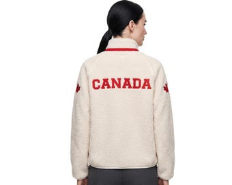 Heated Rivalry Shane Hollander Sherpa Jacket | White Canada Fleece Winter Coat | LGBT Hockey Romance Cosplay & BookTok Aesthetic Apparel