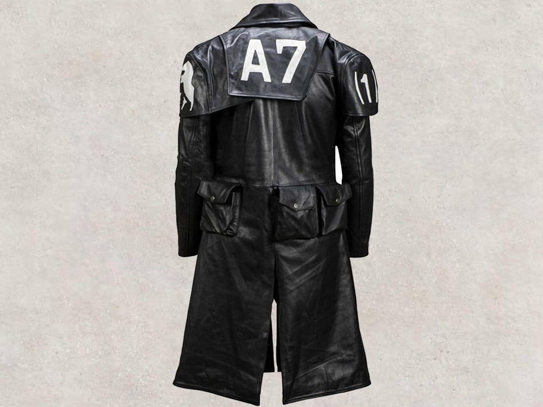 Fallout New Vegas NCR A7 Black Leather Coat | NCR Ranger A7 Leather ...