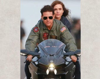 Top Gun Maverick Green Cotton Flight Jacket for Men | Pete Mitchell Aviator Bomber with Patches | Pilot Zip Jacket