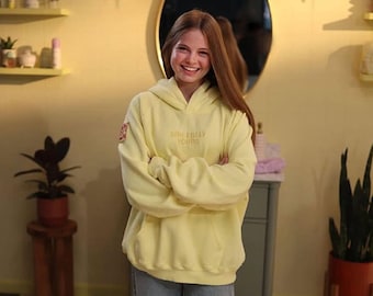 Sincerely Yours Salish Matter Hoodie | Aesthetic Yellow Oversized Sweater | Influencer Merch Gift For Teen Girl | Preppy streetwear