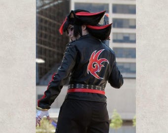 Masterpost Shadow Jacket – Shadow the Hedgehog Inspired Black Women Leather Cosplay Biker Jacket | Sonic Gaming Costume Outfit