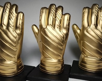 Estatua de portero de fútbol dorada: idea de regalo deportivo personalizado