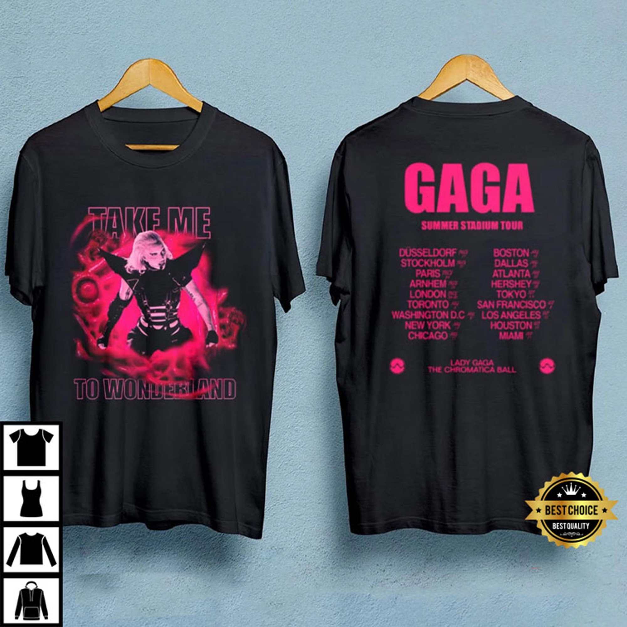 Discover Gaga The Chromatica Ball Tour 2022 Doppelseitiges T-Shirt