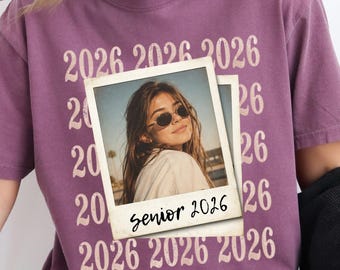 Personalized Senior 2026 Graduation T-Shirt, Custom Portrait Design