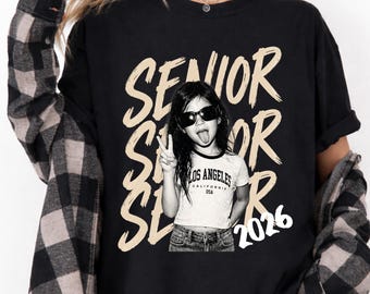 Personalized Retro Graduation Shirt, Custom Photo and Year for Seniors, Class of 2026