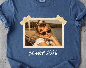 Senior 2026 Graduation Shirt, Customizable Portrait Tee for Graduates