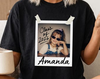 Senior Graduation Shirt 2026, Custom Portrait Tee for Proud Graduates