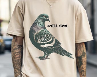 Vintage Coo Pigeon Graphic Tee for Men & Women - Punny Shirt Gift