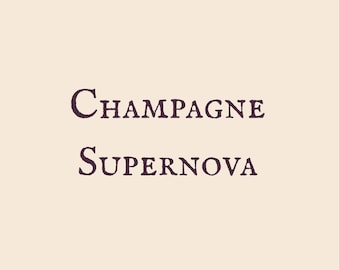 Champagne Supernova Song Title Print • Minimalist Britpop Wall Art • Oasis Inspired Digital Download