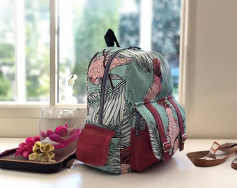 Backpack PDF sewing pattern Rucksack "Dawn To Dusk", handmade teen or adult backpack with loads of pockets