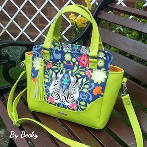Geldbörse PDF zum Nähen einer Handtasche, Designertasche - The Epiphany by ChrisW Designs