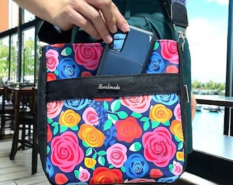 No Gap Top Zipper Closure Crossbody Bag Sewing Pattern (PDF Pattern)
