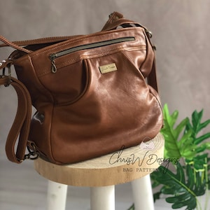 Convertible Backpack Cross Body Shoulder Bag - Converts Three Ways - ChrisW Designs Designer Bag Patterns