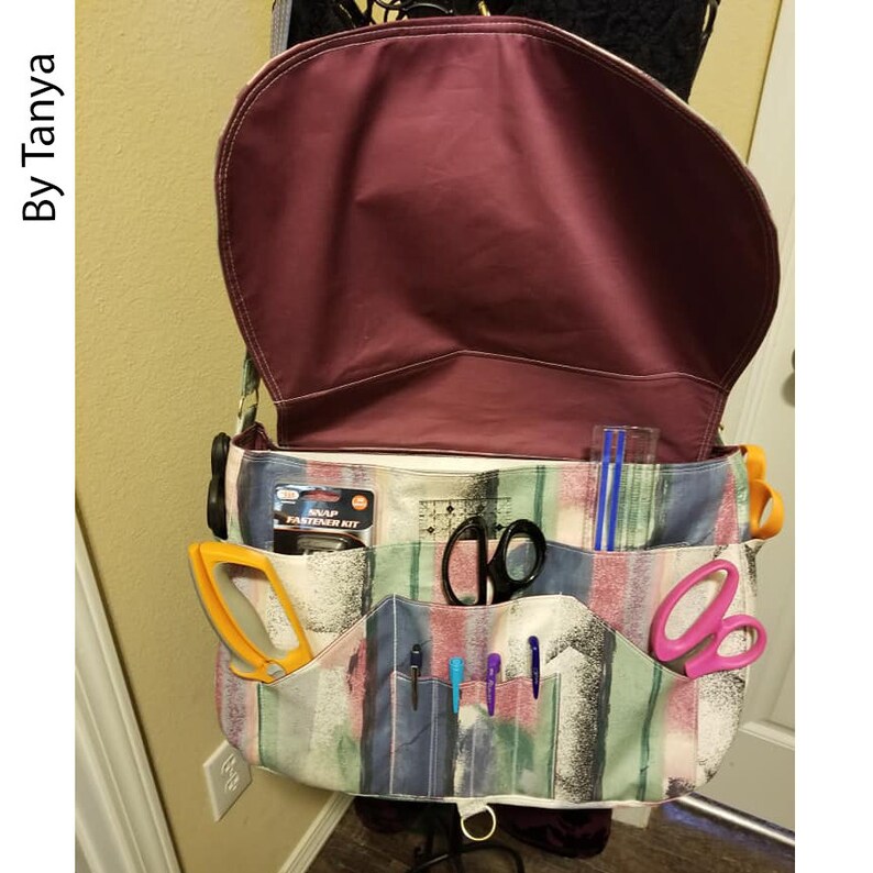 Messenger Bag sewing Pattern Lots of pockets, great weekender, laptop bag or diaper bag. Savannah by ChrisW Designs image 10