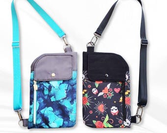 Slim Sling Bag PDF Sewing Pattern, Minimalist Crossbody Phone Purse (Video Tutorial)