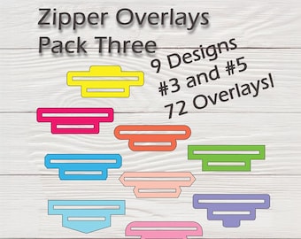 Double Zipper Overlays – Pack Three