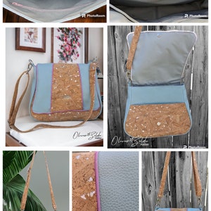 Easy Sew PDF Messenger bag pattern with 3 versions included in the pattern Genevieve by ChrisW Designs Instant download image 3