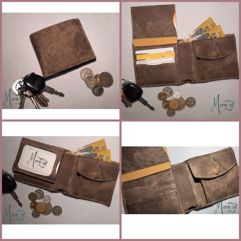 The Workman's Wallet Raw Edge PDF Sewing Pattern by ChrisW Designs for Leather, Cork or Vinyl image 6