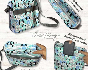 Crossbody Bag PDF Sewing Pattern | The Cross My Body Bag by ChrisW Designs