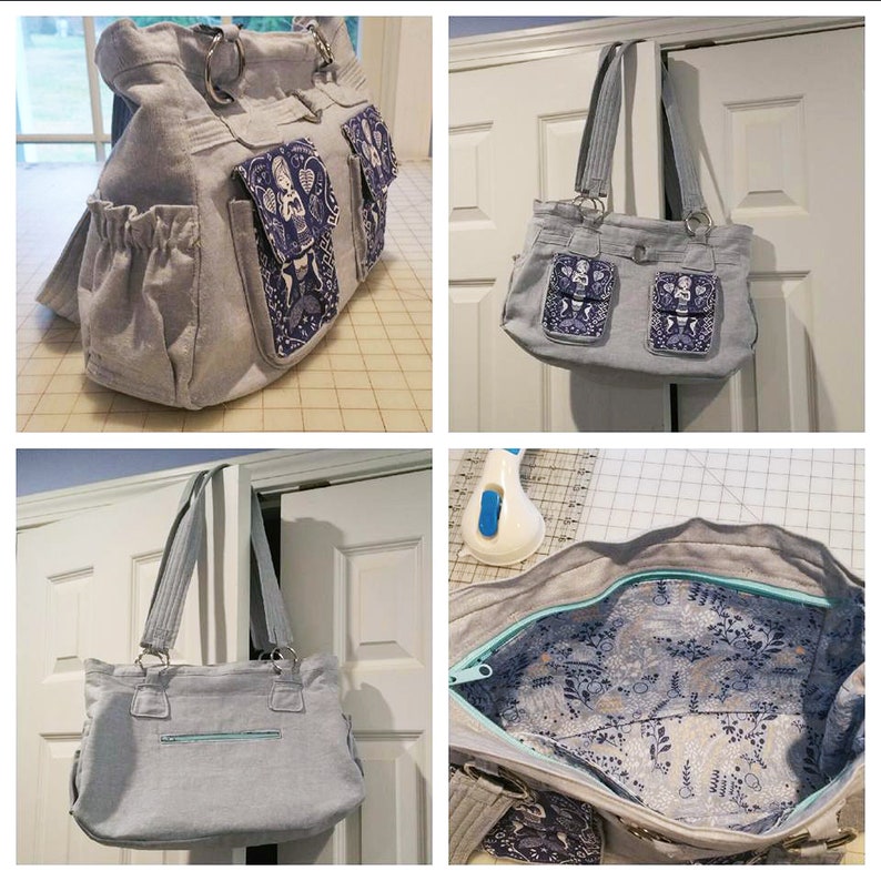 Bag Sewing Pattern Olivia great handbag, hobo bag or nappy bag by ChrisW Designs image 8