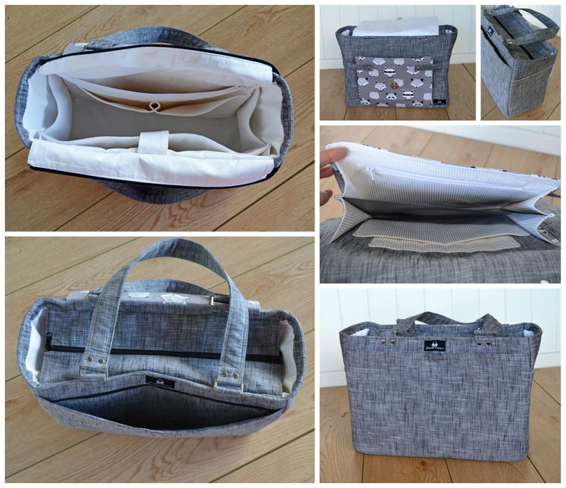 Office Tote/ Nappy Designer Diaper Bag Sewing Pattern by Etsy