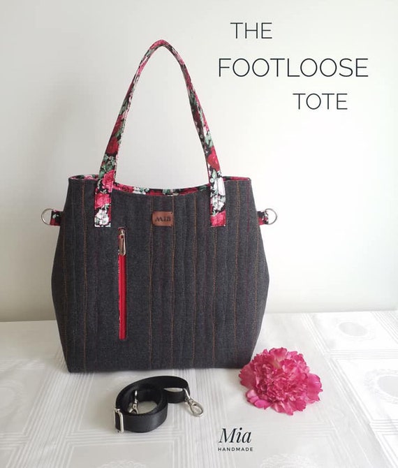 The Footloose Tote PDF Designer Sewing Pattern by Chrisw Designs Etsy Australia
