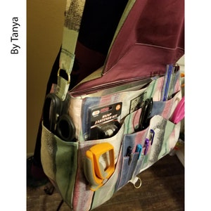 Messenger Bag sewing Pattern Lots of pockets, great weekender, laptop bag or diaper bag. Savannah by ChrisW Designs image 9