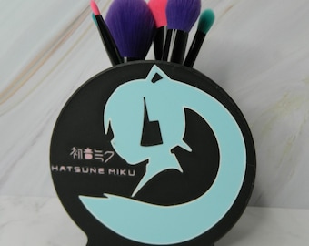 Hatsune Miku Themed Make-up-Pinselstift-Schaumstoff-Seifenhalter