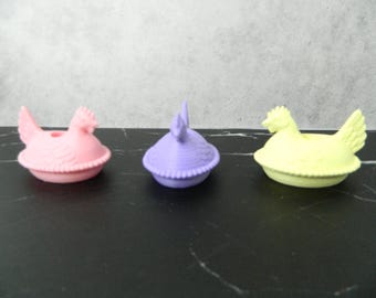 Henne auf Nest Straw Buddy - Bauernhaus-Küchen-Dekor, 3er-Set