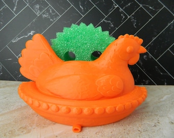 Henne auf Nest Scrub Daddy Halter - Bauernhaus Küche & Bad Dekor