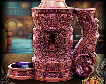 Bardengebräu Barden Würfelturm Bierkrug: RPG Gamer Geschenk, Fates End Design