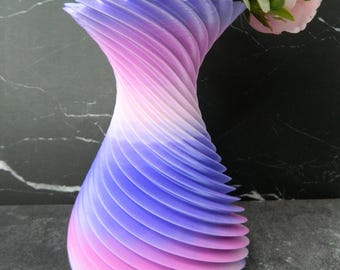Wirbelte 7-Zoll-Vase 3D Gedruckt