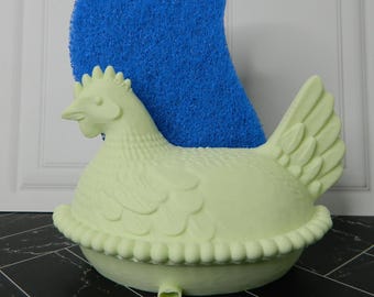 Henne auf Nest Schwammhalter - Bauernhaus Küche & Bad Dekor