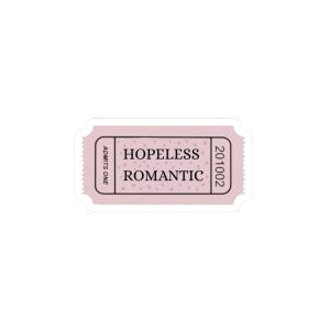 Hopeless Romantic Stickers | Cute Vintage Inspired Decals for Journals, Laptops, & Gifts, Valentine&#39;s Day, Love Decor