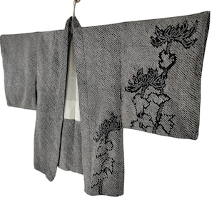 Vintage Japanese Shibori Haori Kimono Rare Motif Japan Traditional Wear
