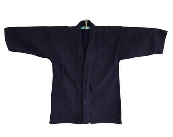 Giacca da Kendo giapponese vintage - Uniforme di arti marziali blu scuro / Giacca trapuntata Sashiko Noragi